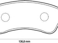 Set placute frana,frana disc PEUGEOT PARTNER caroserie (5) (1996 - 2012) JURID 573030J piesa NOUA