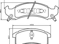 Set placute frana,frana disc PONTIAC TRANS SPORT, CHEVROLET LUMINA APV MPV, CHEVROLET CAMARO - MINTEX MDB1771