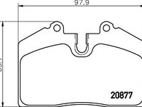 Set placute frana,frana disc PORSCHE 911 (964), PORSCHE 911 Cabriolet (964), PORSCHE 911 (993) - HELLA PAGID 8DB 355 006-351