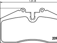 Set placute frana,frana disc PORSCHE 911 (964), PORSCHE 911 (993), PORSCHE 928 - HELLA PAGID 8DB 355 007-701