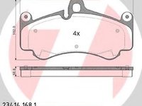 Set placute frana,frana disc PORSCHE 911 (996), PORSCHE 911 (997), PORSCHE 911 Cabriolet (997) - ZIMMERMANN 23414.168.1