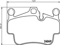 Set placute frana,frana disc PORSCHE 911 (997), PORSCHE BOXSTER (987), PORSCHE 911 Cabriolet (997) - HELLA PAGID 8DB 355 014-161