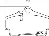 Set placute frana,frana disc PORSCHE BOXSTER (986), PORSCHE 911 (996), PORSCHE 911 Cabriolet (996) - HELLA PAGID 8DB 355 018-481