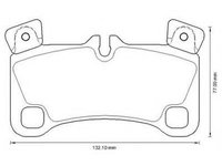 Set placute frana,frana disc PORSCHE CAYENNE (955), VW TOUAREG (7LA, 7L6, 7L7), AUDI Q7 (4L) - JURID 573339J