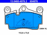 Set placute frana,frana disc PORSCHE CAYENNE (9PA, 955) (2002 - 2010) ATE 13.0460-4976.2