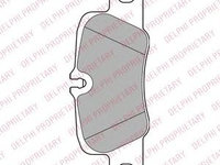 Set placute frana,frana disc PORSCHE PANAMERA (970) (2009 - 2020) DELPHI LP2237