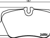 Set placute frana,frana disc PORSCHE PANAMERA - HELLA PAGID 8DB 355 014-051