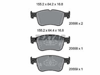 Set placute frana,frana disc punte fata (2055601 TEXTAR) FORD,FORD (CHANGAN),FORD AUSTRALIA,LINCOLN (CHANGAN)