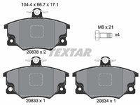 Set placute frana,frana disc punte fata (2083302 TEXTAR) ABARTH,ALFA ROMEO,AUTOBIANCHI,FIAT,LANCIA,PININFARINA,SEAT