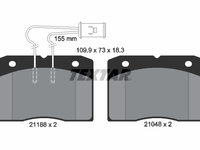 Set placute frana,frana disc punte fata (2118801 TEXTAR) ALFA ROMEO,IVECO