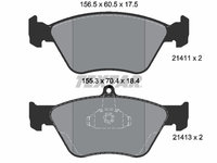 Set placute frana,frana disc punte fata (2141101 TEXTAR) HOLDEN,OPEL,SAAB,VAUXHALL