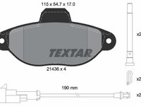 Set placute frana,frana disc punte fata (2143609 TEXTAR) FIAT,FORD