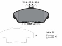 Set placute frana,frana disc punte fata (2151504 TEXTAR) LAND ROVER