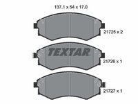 Set placute frana,frana disc punte fata (2172501 TEXTAR) DAEWOO,FERRARI,HAFEI,HYUNDAI,HYUNDAI (BEIJING),JAC,KIA,MASERATI,MITSUBISHI,NISSAN,SSANGYONG