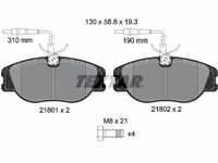 Set placute frana,frana disc punte fata (2180101 TEXTAR) Citroen,FIAT,LANCIA,PEUGEOT