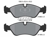 Set placute frana,frana disc punte fata (2186201 TEXTAR) CHEVROLET,DAEWOO,FSO,HOLDEN,OPEL,VAUXHALL,ZAZ