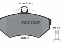 Set placute frana,frana disc punte fata (2194502 TEXTAR) SEAT,VW