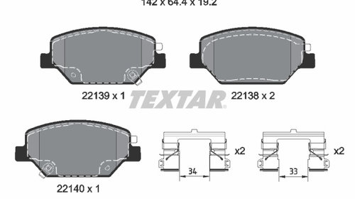 Set placute frana,frana disc punte fata (2213