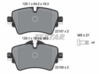 Set placute frana,frana disc punte fata (2218701 TEXTAR) BMW,BMW (BRILLIANCE),MINI