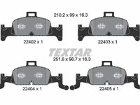 Set placute frana,frana disc punte fata (2240201 TEXTAR) AUDI,AUDI (FAW),AUDI (SAIC)