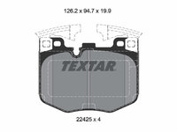 Set placute frana,frana disc punte fata (2242501 TEXTAR) BMW,BMW (BRILLIANCE),TOYOTA