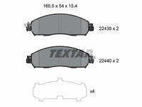 Set placute frana,frana disc punte fata (2243903 TEXTAR) NISSAN,NISSAN (DFAC),SUZUKI