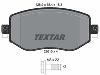 Set placute frana,frana disc punte fata (2261001 TEXTAR) RENAULT