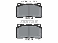 Set placute frana,frana disc punte fata (2309204 TEXTAR) HOLDEN,HONDA,MITSUBISHI,SUBARU