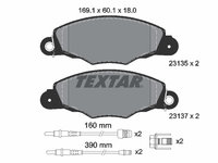 Set placute frana,frana disc punte fata (2313503 TEXTAR) Citroen