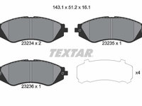 Set placute frana,frana disc punte fata (2323401 TEXTAR) BAOJUN (SGMW),BUICK (SGM),CHEVROLET,DAEWOO,HOLDEN,SUZUKI