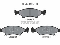 Set placute frana,frana disc punte fata (2338401 TEXTAR) KIA,TIMOR