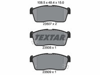 Set placute frana,frana disc punte fata (2350701 TEXTAR) CHEVROLET,DAIHATSU,FORD ASIA / OCEANIA,HOLDEN,MARUTI SUZUKI,MITSUBISHI,PERODUA,SUBARU,SUZUKI,TOYOTA