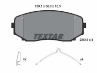 Set placute frana,frana disc punte fata (2351505 TEXTAR) MITSUBISHI,MITSUBISHI (GAC)