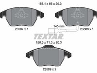 Set placute frana,frana disc punte fata (2358781 TEXTAR) AUDI,SEAT,SKODA,SKODA (SVW),VW,VW (FAW),VW (SVW)