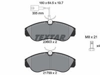 Set placute frana,frana disc punte fata (2360301 TEXTAR) Citroen,FIAT,PEUGEOT