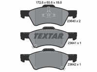 Set placute frana,frana disc punte fata (2364001 TEXTAR) CHRYSLER,CHRYSLER (SOUEAST),DODGE,DODGE (SOUEAST)