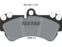 Set placute frana,frana disc punte fata (2369202 TEXTAR) MERCEDES-BENZ,PORSCHE,VW