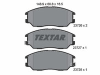 Set placute frana,frana disc punte fata (2372601 TEXTAR) HYUNDAI,KIA,KIA (DYK),SSANGYONG