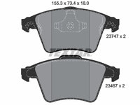 Set placute frana,frana disc punte fata (2374701 TEXTAR) VW