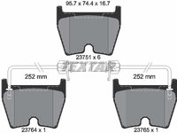 Set placute frana,frana disc punte fata (2375101 TEXTAR) AUDI,LAMBORGHINI,VW