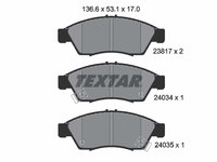 Set placute frana,frana disc punte fata (2381701 TEXTAR) SUZUKI,SUZUKI (CHANGHE)