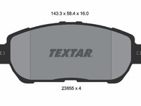 Set placute frana,frana disc punte fata (2385501 TEXTAR) LEXUS,TOYOTA