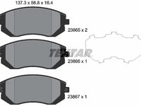 Set placute frana,frana disc punte fata (2386501 TEXTAR) CHEVROLET,SAAB,SUBARU