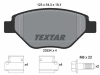 Set placute frana,frana disc punte fata (2393401 TEXTAR) RENAULT