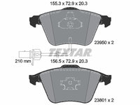 Set placute frana,frana disc punte fata (2395081 TEXTAR) AUDI,AUDI (FAW)