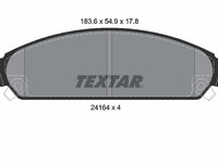 Set placute frana,frana disc punte fata (2416401 TEXTAR) CHRYSLER,CHRYSLER (BBDC),DODGE,LANCIA