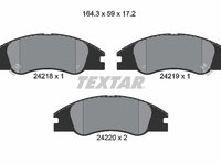 Set placute frana,frana disc punte fata (2421801 TEXTAR) KIA,KIA (DYK)