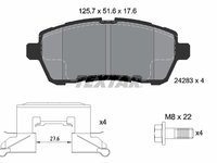 Set placute frana,frana disc punte fata (2428302 TEXTAR) DAIHATSU,FORD,FORD ASIA / OCEANIA,FORD AUSTRALIA,MAZDA,TOYOTA