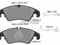 Set placute frana,frana disc punte fata (2440903 TEXTAR) AUDI,AUDI (FAW),VW (SVW)