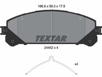 Set placute frana,frana disc punte fata (2445201 TEXTAR) DAIHATSU,LEXUS,TOYOTA,TOYOTA (FAW),TOYOTA (GAC)